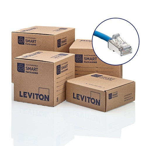 Leviton Manufacturing Co H6AP0-1L | Cat 6A Small Diameter High-Flex Patch Cord, 1 ft (0.30 m), Blue, GREENPACK 24-Pack