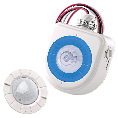 Leviton OSFHU-ITW | Occupancy Sensor, Fixture Mount, Pir, High Bay, 2 Interchangeable Lenses And Aisle Mask, White