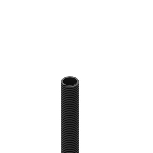 Leviton S38RT-2M | Round Convoluted Tube, 38MM Dia, 2 Meters, Black