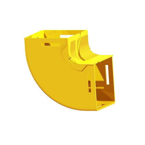 Leviton S4VEL-9UR | 4X4 Vertical Elbow, 90 Deg Up Retrofit, Without Cover, Yellow