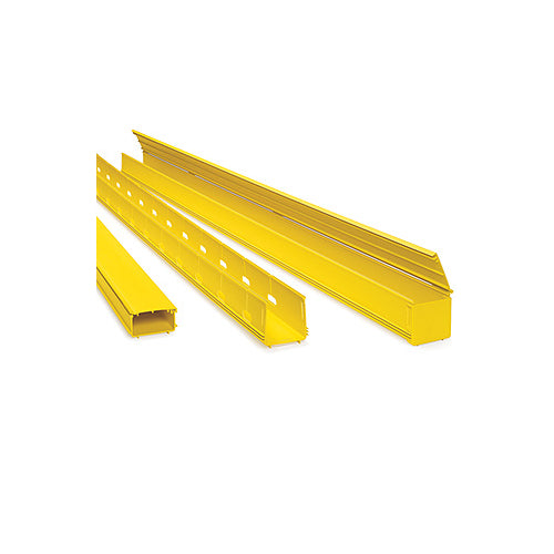 Leviton S8DCT-SDT | 4X8 Solid Duct Without Cover, Yellow (1/Carton)