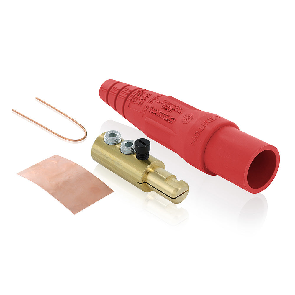 Leviton 16D24-UR | Male Plug, 2/0 - 4/0 AWG, Double Set Screw Termination