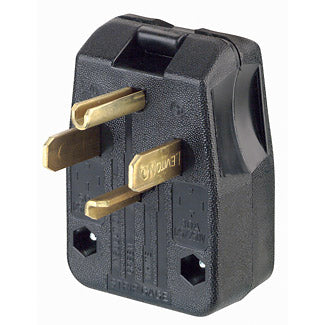 Leviton 275-E | 30/50 Amp, 125/250 Volt, NEMA 14-30P/14-50P, 3P, 4W, Plug, Straight Blade, Commercial Grade, Angle, Grounding - Black