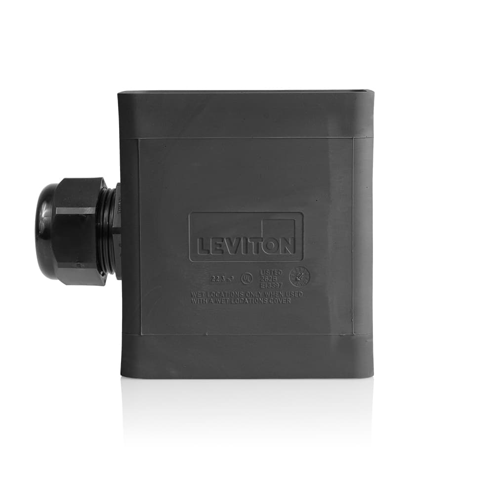 Leviton 3099-2E | Single-Gang Portable Outlet Box, Extra Deep, Pendant Style