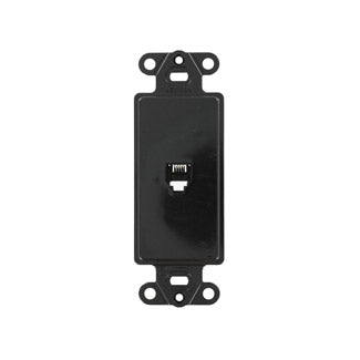 Leviton 40649-E | Decora Insert, 6P4C, Screw Terminals, Black