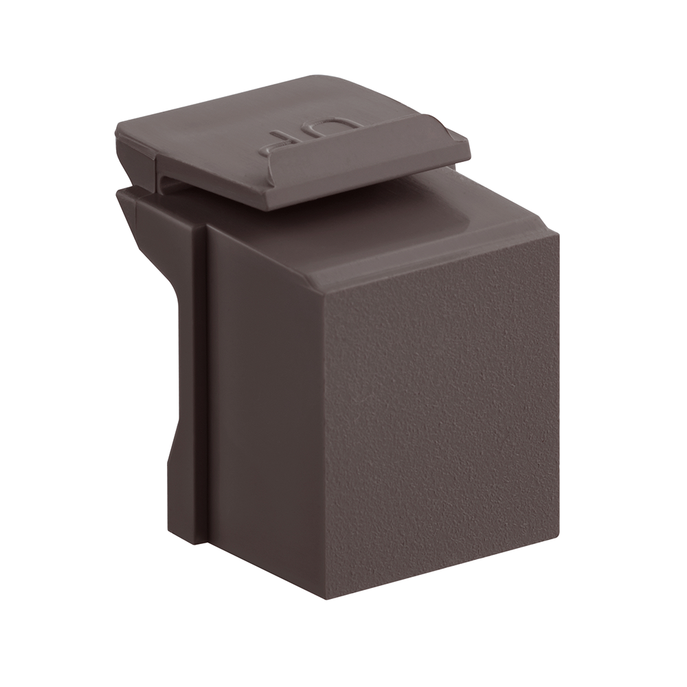 Leviton 41084-BB | Blank QuickPort Insert, Brown (pack of 10)