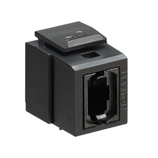 Leviton Manufacturing Co 41085-TBE | MTP QUICKPORT Adapter, MM, Key Up to Key Up, Black
