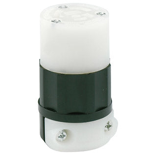 Leviton 4579-C | 15 Amp, 250 Volt, NEMA L6-15R, 2P, 3W, Locking Connector, Industrial Grade, Grounding - BLACK-WHITE