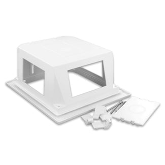 Leviton 47617-REB | R.E.B Recessed entertainment box, includes low profile frame, White