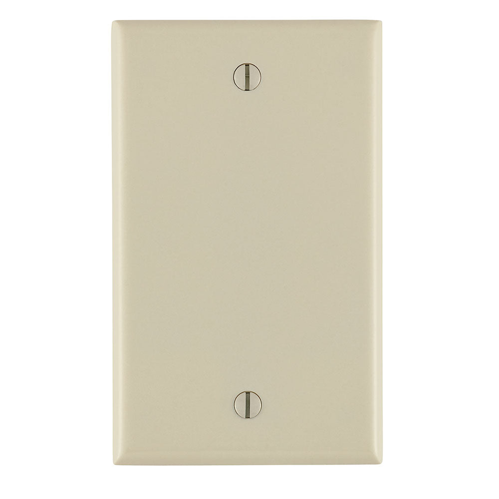 Leviton 78014 | 1-Gang No Device Blank Wallplate, Standard Size, Thermoset, Box Mount - Light Almond