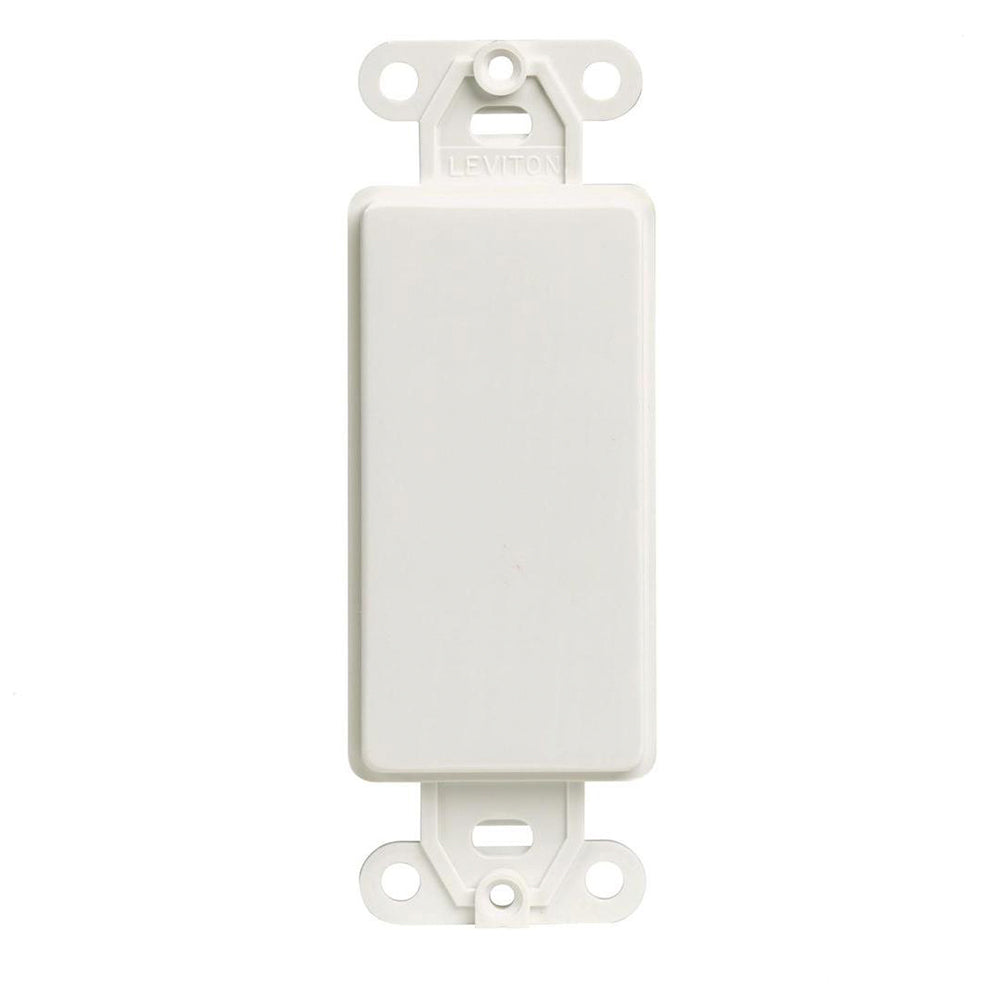 Leviton 80414-2W | Blank insert, screws included, for use with Decora wallplates - White