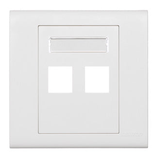 Leviton BL186-P2W | Excella QuickPort Insert, 2-Port, White (Wallplate included)