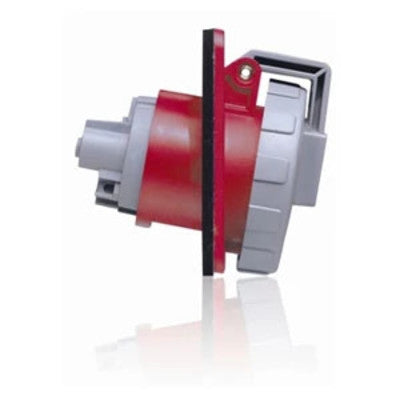 Leviton 430R7-W | Standard Series, Pin and Sleeve Receptacle, Valox 357, 30A, 480V ac, 4-Wire, 3-Pole, Red, 4.1 H x 4.6 in. D