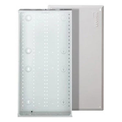 Leviton 47605-28W | 28" Structured Media Enclosure and Flush-Mount Cover, Metal, White