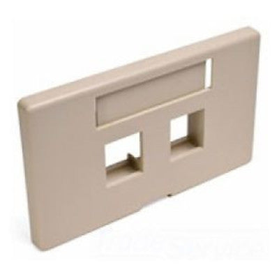 Leviton 49910-HI2 | QuickPort Modular Furniture Faceplate, 2-Port, Ivory (Herman Miller)