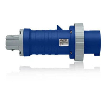 Leviton 5100P-9W | Pin & Sleeve Plug, 100 A, 120/208 VAC, 4-Pole, 5-Wire, Blue
