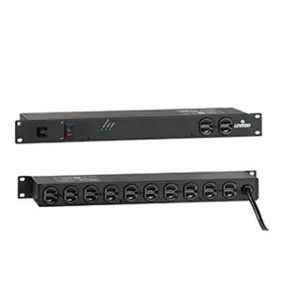 Leviton 5505-190 | 120 Volt 15 Amp Surge Protected, 19 Inch Rack Mount w/Switch and 5-15P Plug