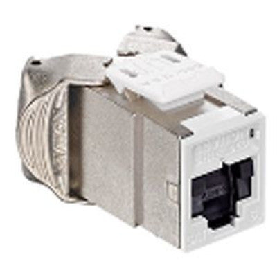 Leviton 61SJK-SW6 | Atlas-X1 Cat 6 Shielded QuickPort Jack with Shutters, White