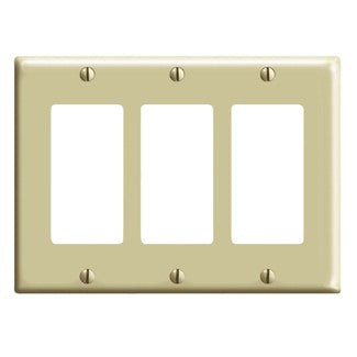 Leviton PJ263-I | 3-Gang Decora Midway Wallplate