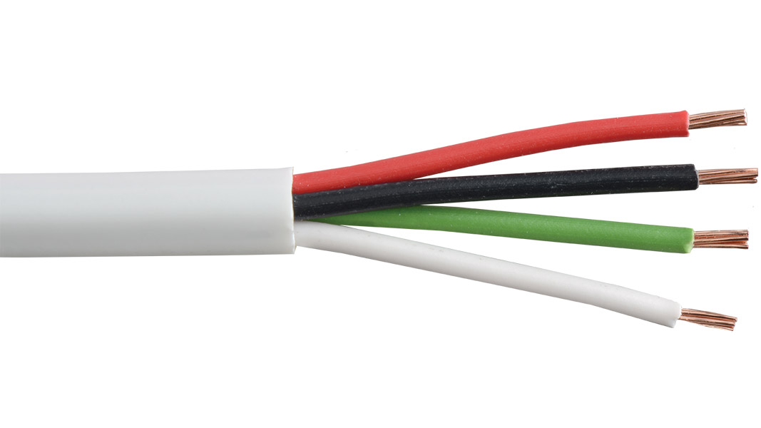 Liberty AV 22-4C-P-WHT | White Commercial Grade General Purpose 22 AWG 4-Conductor Plenum Cable Reel