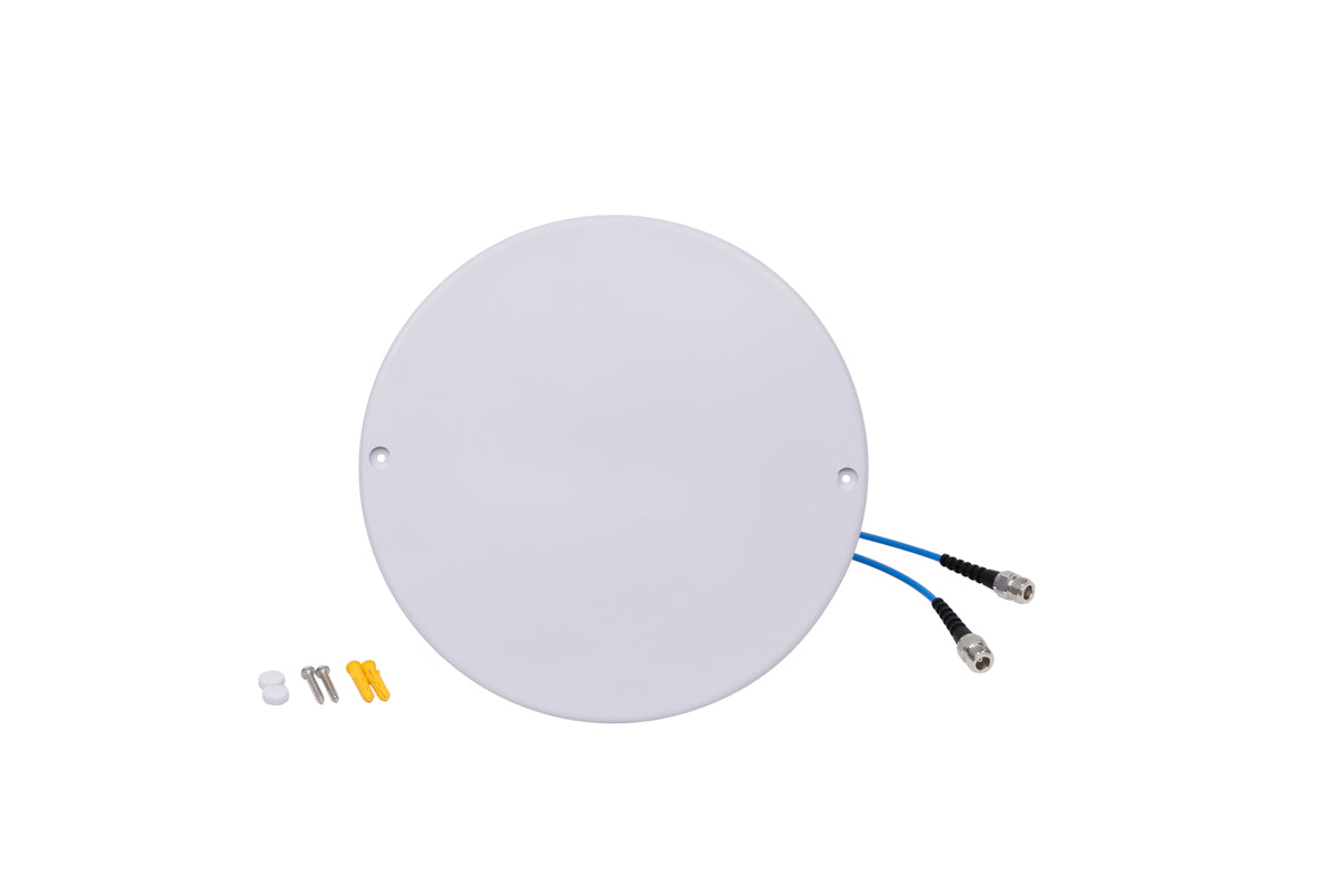 Liberty AV LAFM617-420044 | 617-4200MHz MIMO Indoor Flat Omni Antenna PIM<-153, 4.3/10F, with Holes