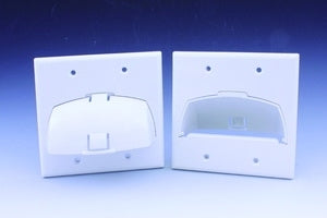 Liberty AV UWGD0000-WH | Economy Structured Solution Bulk Wire Plate with reversible Nose in double gang format