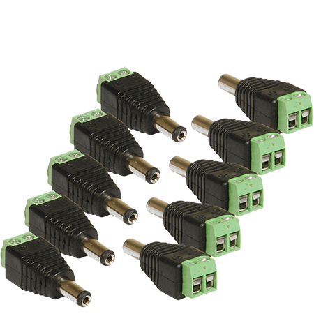 Liberty Security L12DCCON10PKM | 12 Volt DC, Screw Terminal Connector (Male)- PACK OF 10 Package