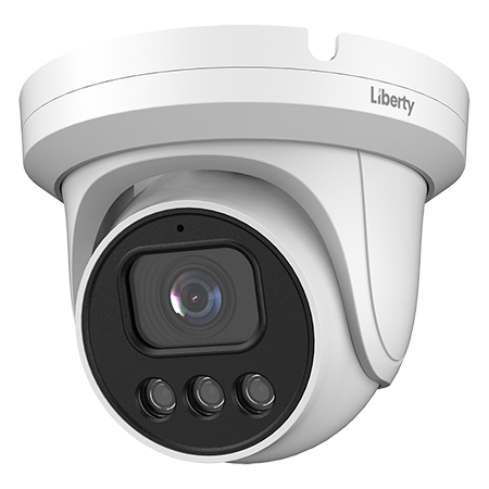 Liberty Security LA5TIR100 | 5MP @ 20FPS Outdoor Turret Camera, 2.8mm, 80’ IR, True WDR, UTC, IP66, 12 Volt DC - White