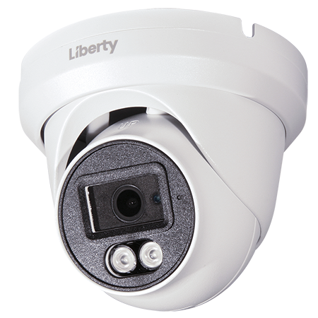 Liberty Security LA5TIR80 | 5MP @ 20FPS Outdoor Turret Camera, 2.8mm, 100’ IR, True WDR, UTC, IP66, 12 Volt DC - White