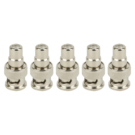 Liberty Security LBNCMTORCAF5PK | Single BNC Male to RCA Female Adapter, 50 OHM - (5-Pack) Package