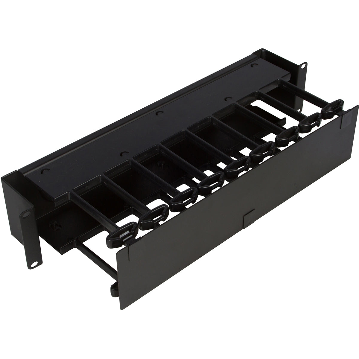 Liberty Security LHCMFDRING1U | Cable Manager, Horizontal, Rack Cable Management, Finger, Covers Cable Management, Black