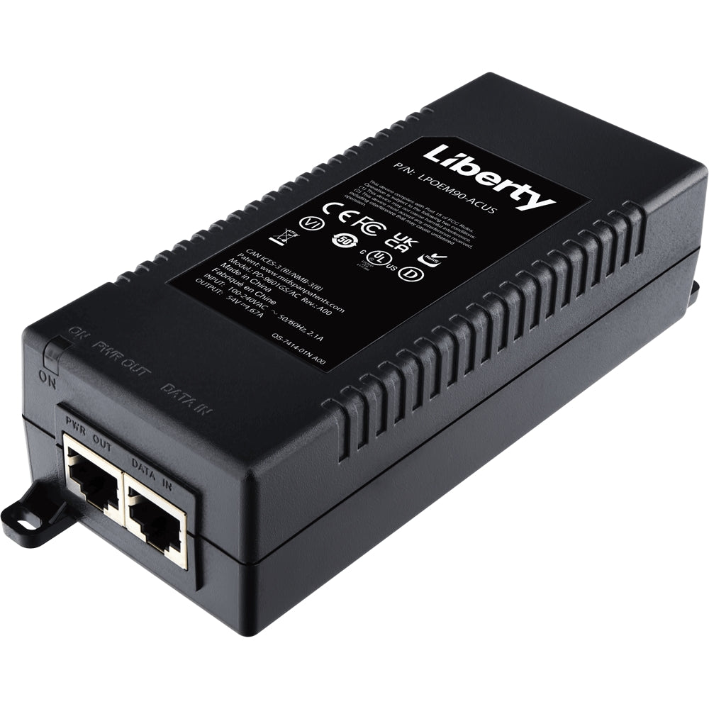 Liberty Security LPOEM90-ACUS | 1?Port 90?W PoE Midspan / Injector Picks