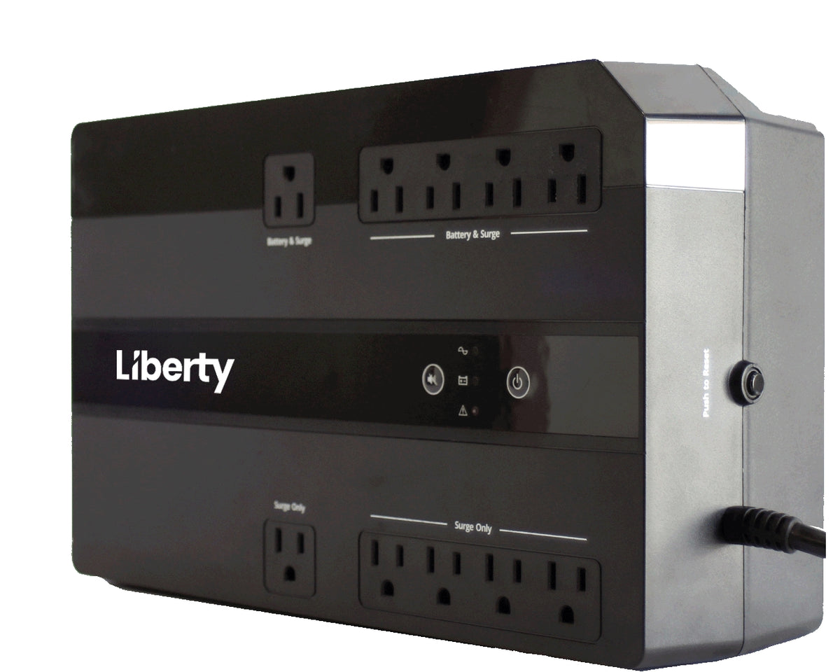 Liberty Security LUPS-SB750D | Uninterruptible Power Supply, Standby, (10) NEMA 5-15R, 95 to 140 V Input, 450 W, 750 VA
