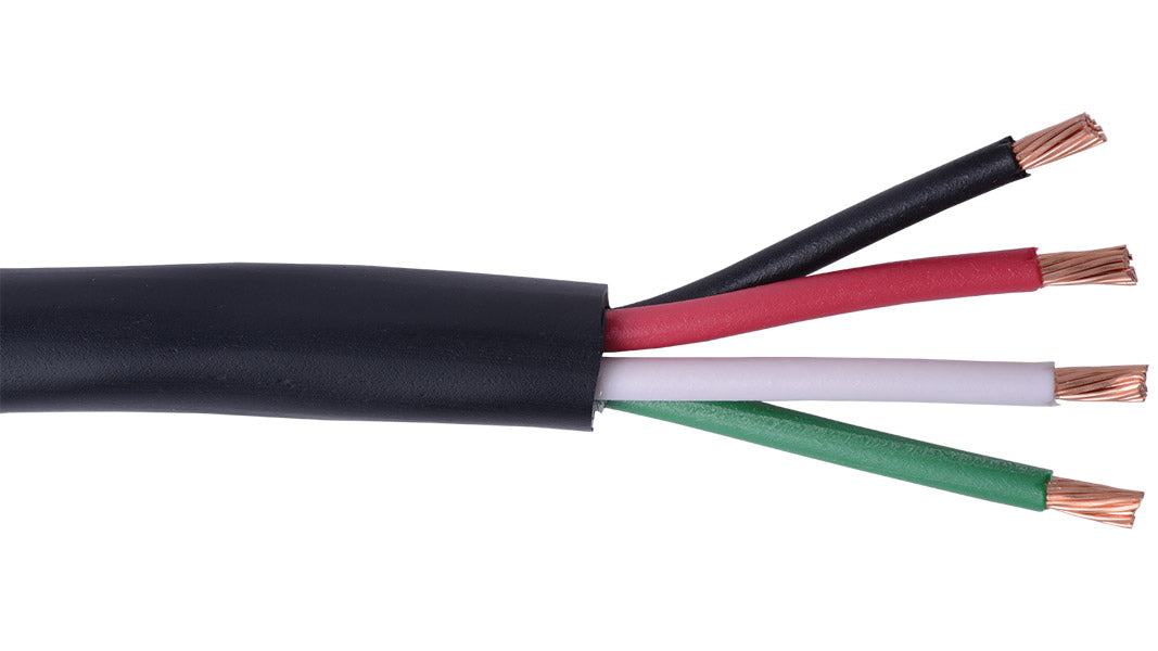 Liberty AV 14-4C-DB-BLK | Black Direct Burial Speaker Cable 14 AWG 4-Conductor Cable Reel