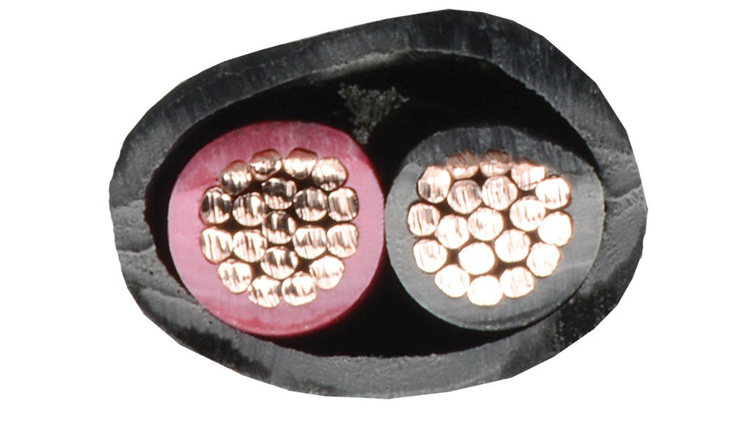 Liberty AV 16-2C-P-BLK-250 | 250 Feet Black Commercial Grade General Purpose 16 AWG 2-Conductor Plenum Cable Reel