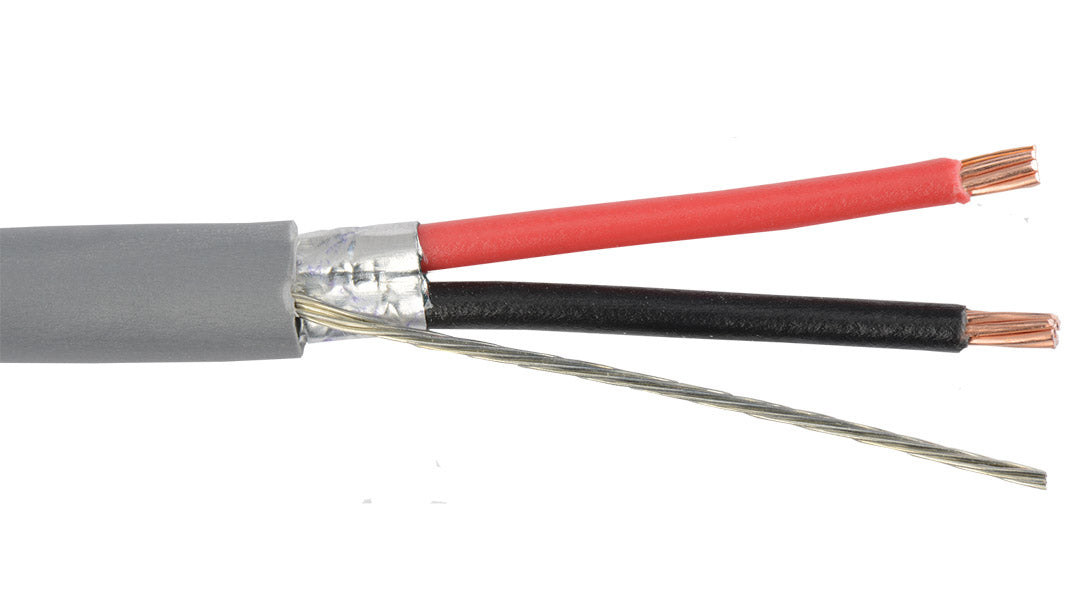 Liberty AV 18-2C-SH-GRY | Grey Commercial Grade General Purpose 18 AWG 2-Conductor Shielded Cable Reel