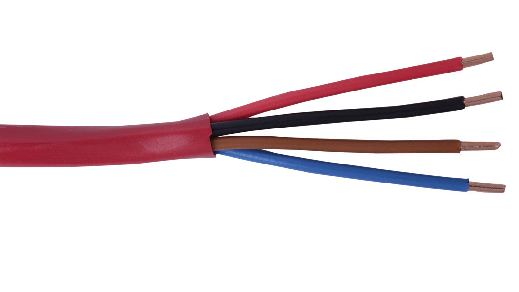 Liberty AV 18-4C-FPLR-RED | Red Fire Alarm Signaling and Control 18 AWG 4-Conductor Cable Reel