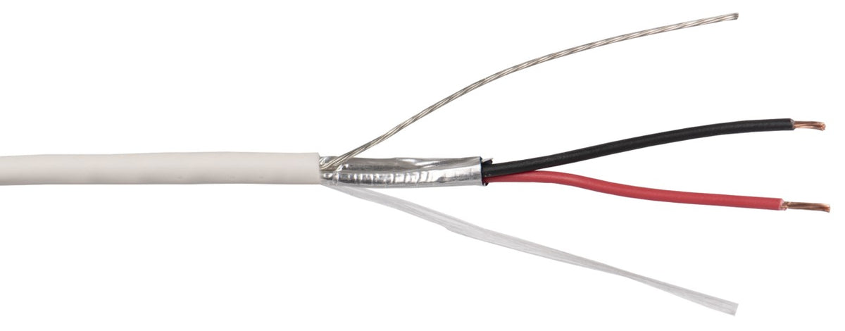 Liberty AV 22-2C-PSH-BLK-250 | 250 Feet Black Commercial Grade General Purpose 22 AWG 2-Conductor Plenum Shielded Cable Reel