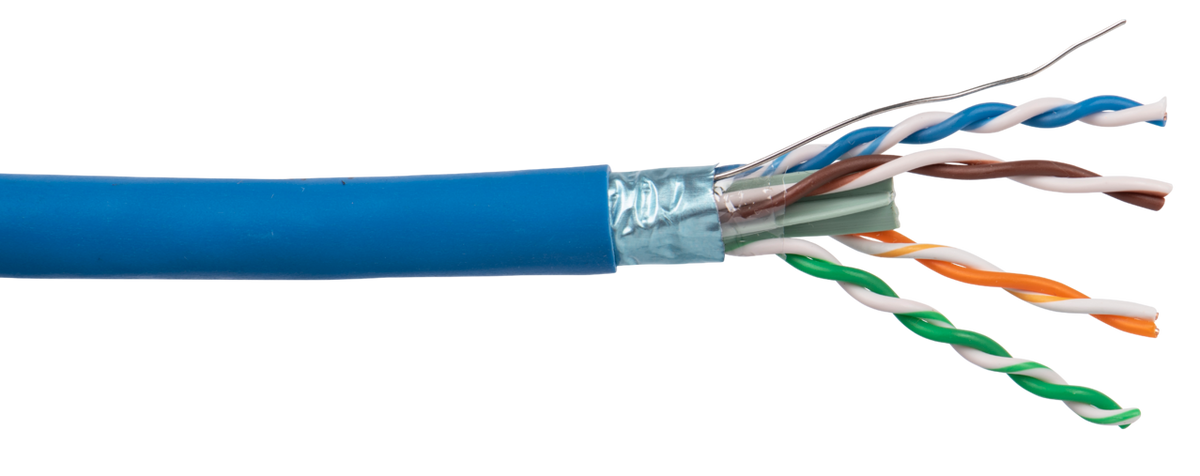 Liberty AV 24-4P-L6ASH-BLU | Blue Category 6A F/UTP EN Series 23 AWG 4 Pair Shielded Cable Reel
