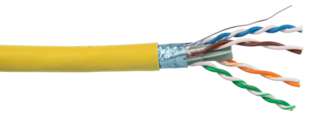 Liberty AV 24-4P-L6ASH-YEL | Yellow Category 6A F/UTP EN Series 23 AWG 4 Pair Shielded Cable Reel
