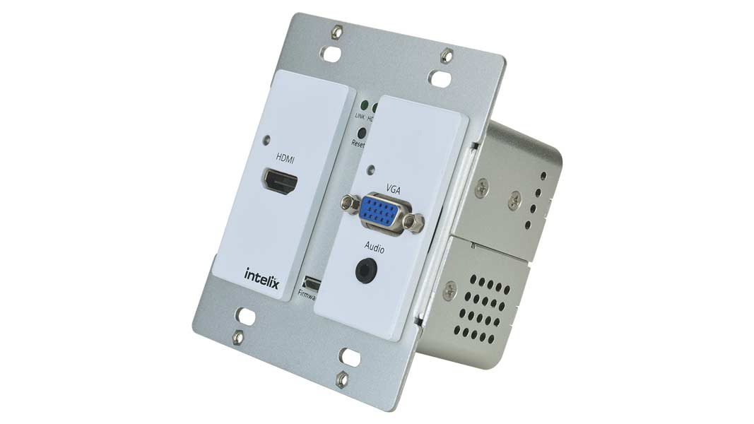 Liberty AV AS-1H1V-WP-W | Intelix HDMI/VGA Auto-Switching Wallplate with VGA Scaling & HDBaseT Output
