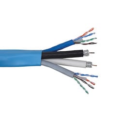 Liberty AV CEBUS-2N2 | Blue Structured Solutions 2 RG6Q BC +2 Category 6 UTP Jacketed Composite Cable Reel