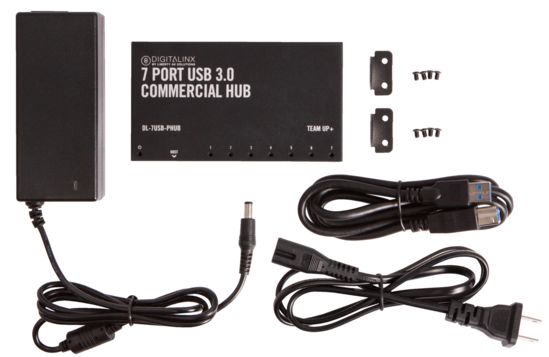 Liberty AV DL-7USB-PHUB | TeamUp+ Series 7 Port Powered USB 3.0 Commercial Hub