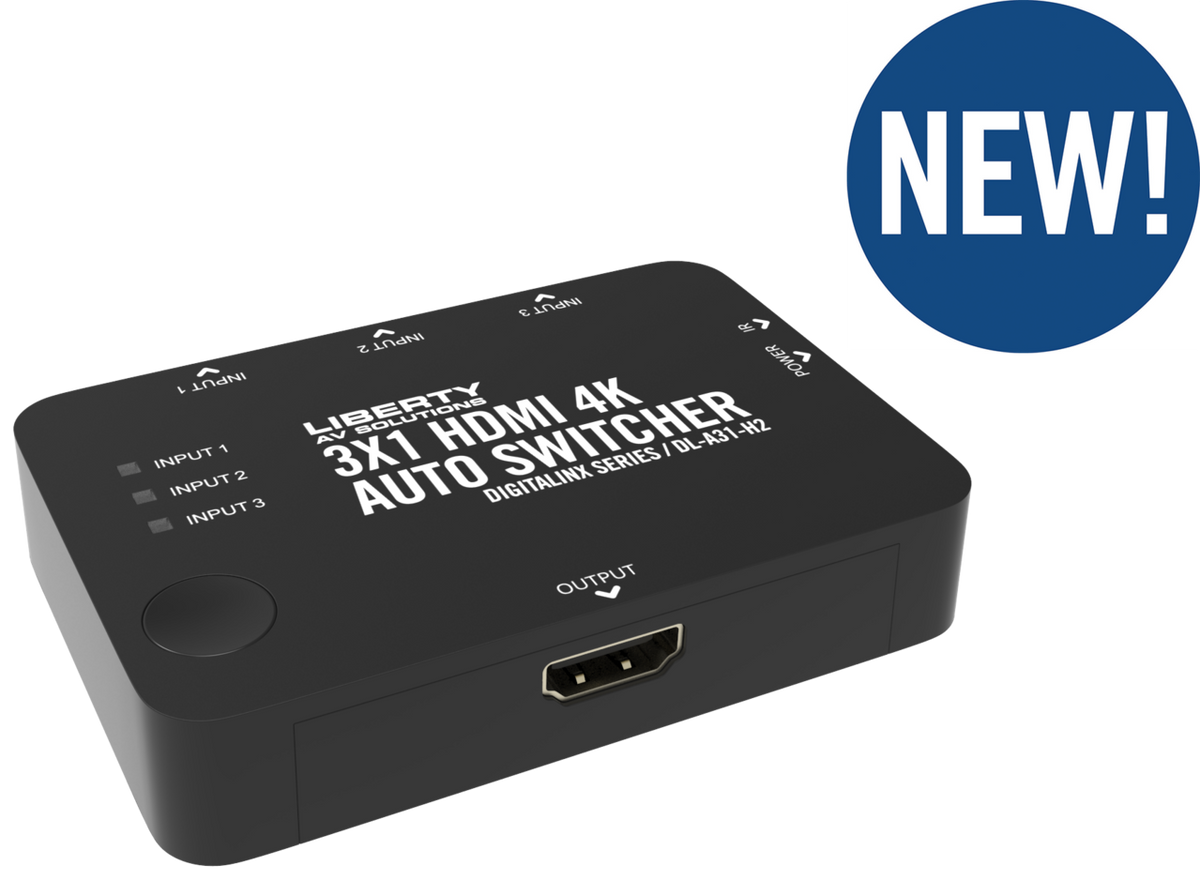 Liberty AV DL-A31-H2 | Digitalinx Series 18G 3X1 HDMI Auto Switcher