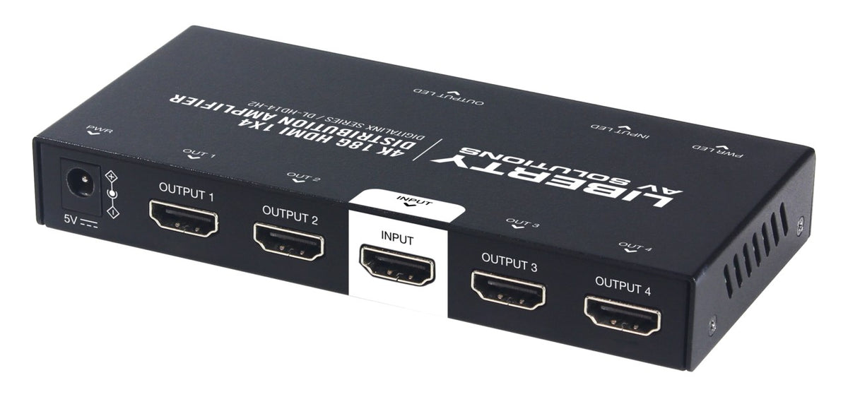 Liberty AV DL-HD14-H2 | DigitaLinx Series 1X4 HDMI 2.0 Splitter / Distribution Amplifier