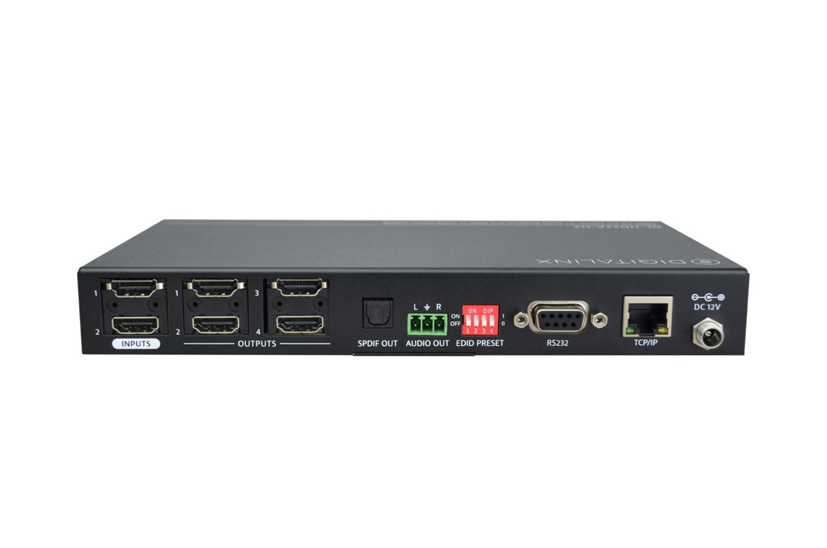 Liberty AV DL-HD24A-H2-BSTK | DigitaLinx 2X4 HDMI Distribution Amplifier / Splitter