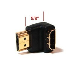 Liberty AV HDMH90FD | HDMI angled Adapter with exit 90 Degrees down