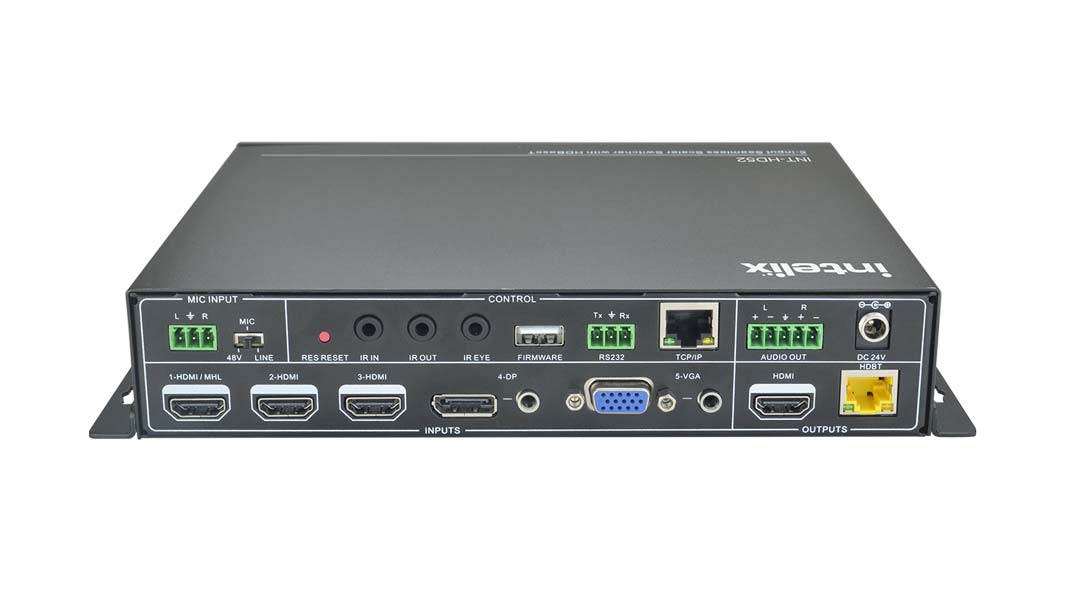 Liberty AV INT-HD52 | Intelix 5x1 Multi-Format Presentation Switcher/Scaler with HDBaseT