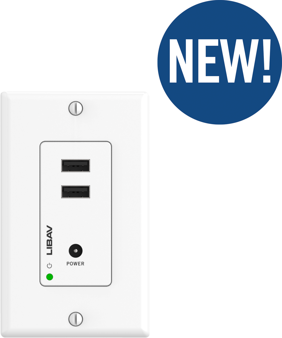 Liberty AV INT-USB2-50CWP | Intelix Series USB 2.0 High Speed Client / Remote Side Extender Wall Plate