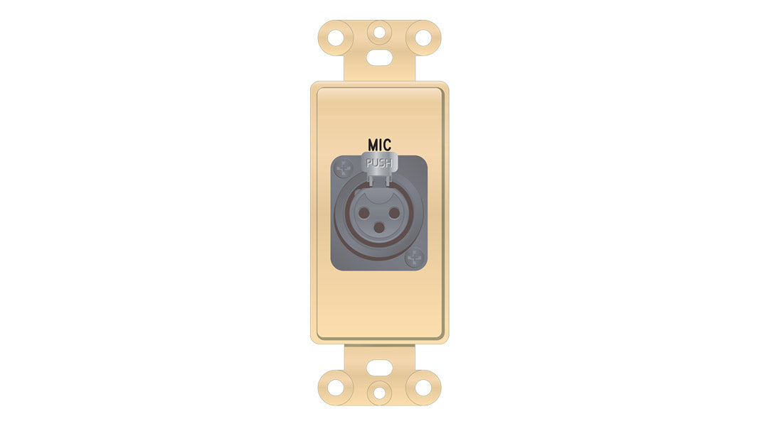Liberty AV PCD-5750-S-B | Decorator format XLR 3-Pin Female Solder back Plate Insert